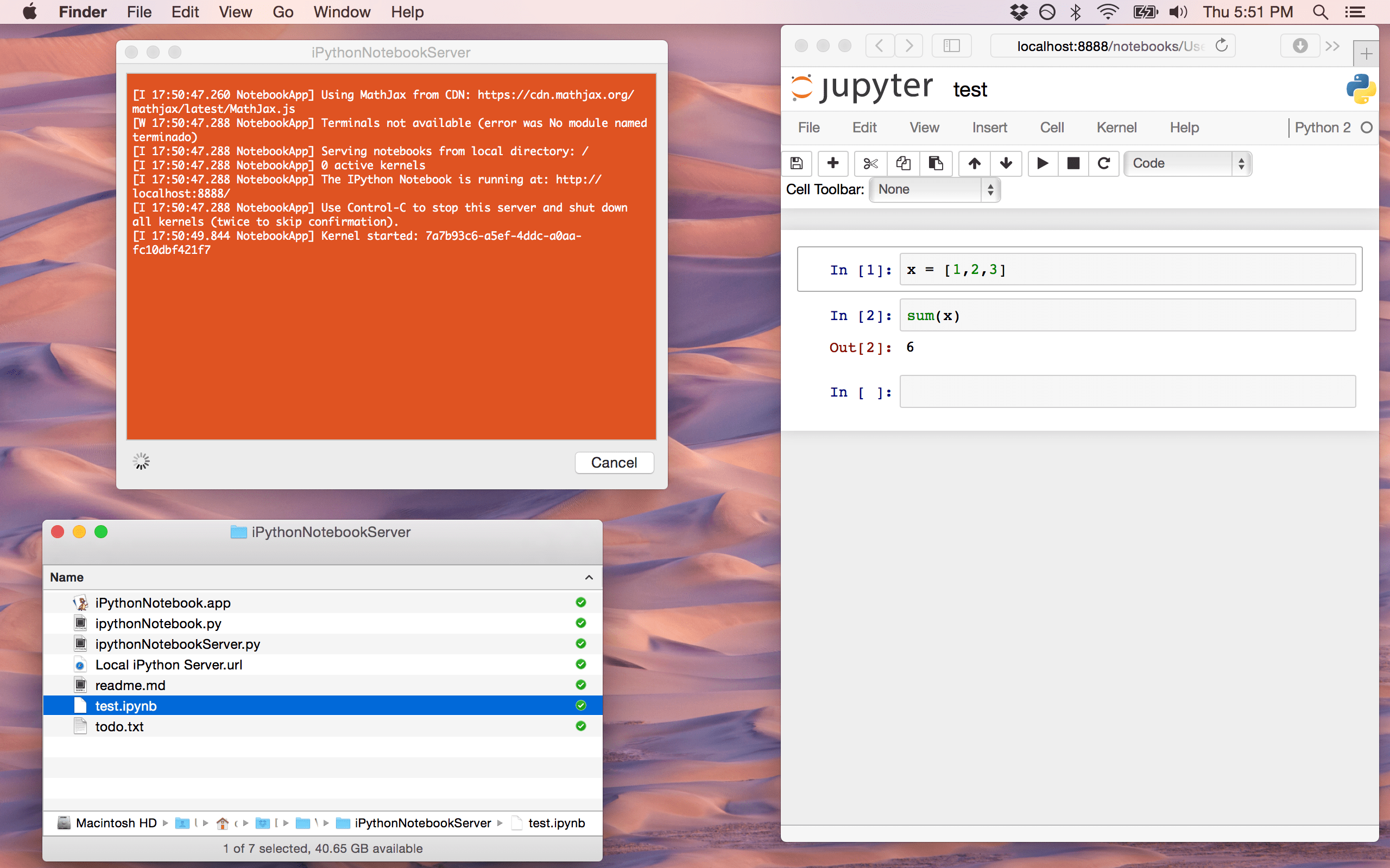 GitHub dpinney/iPythonNotebookServer Mac App for the iPython